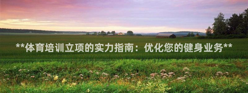 耀世平台代理怎么做的：**体育培训立项的实力指南：优