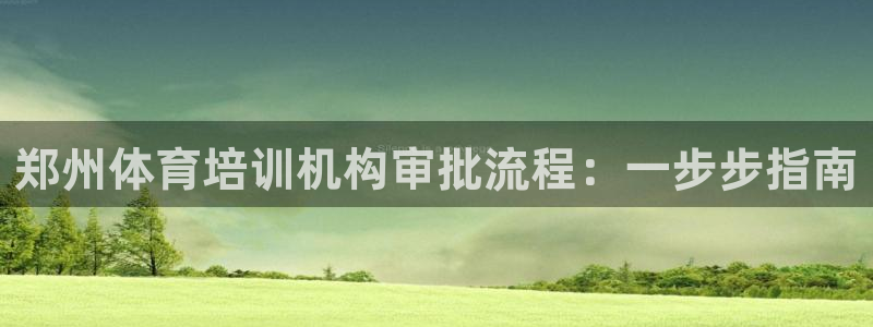 耀世而生：郑州体育培训机构审批流程：一步步指南