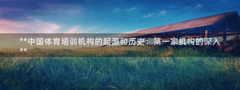 耀世圣主：**中国体育培训机构的起源和历史：第一家机