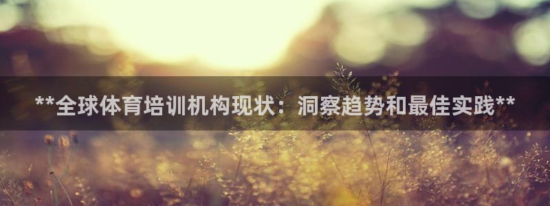 耀世平台的运营模式：**全球体育培训机构现状：洞察趋