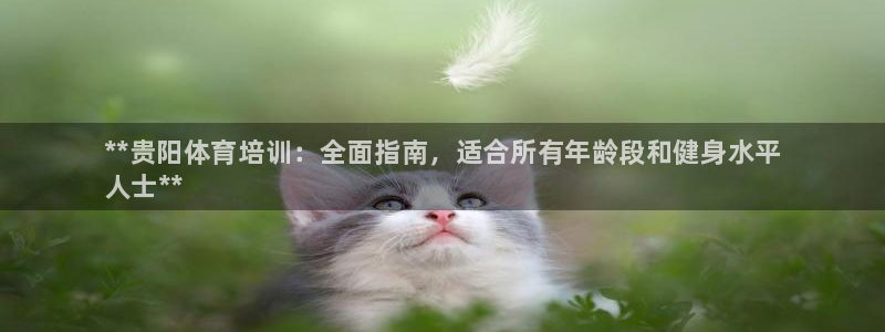 耀世娱乐能提现：**贵阳体育培训：全面指南，适合所有年龄段和